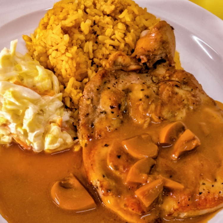 mushroom chicken chop